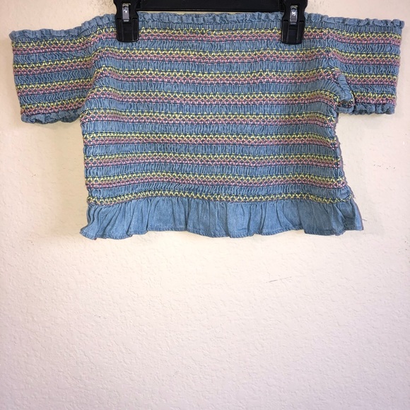 Forever 21 Tops - Forever 21 Striped Off The Shoulder Crop Top NWT